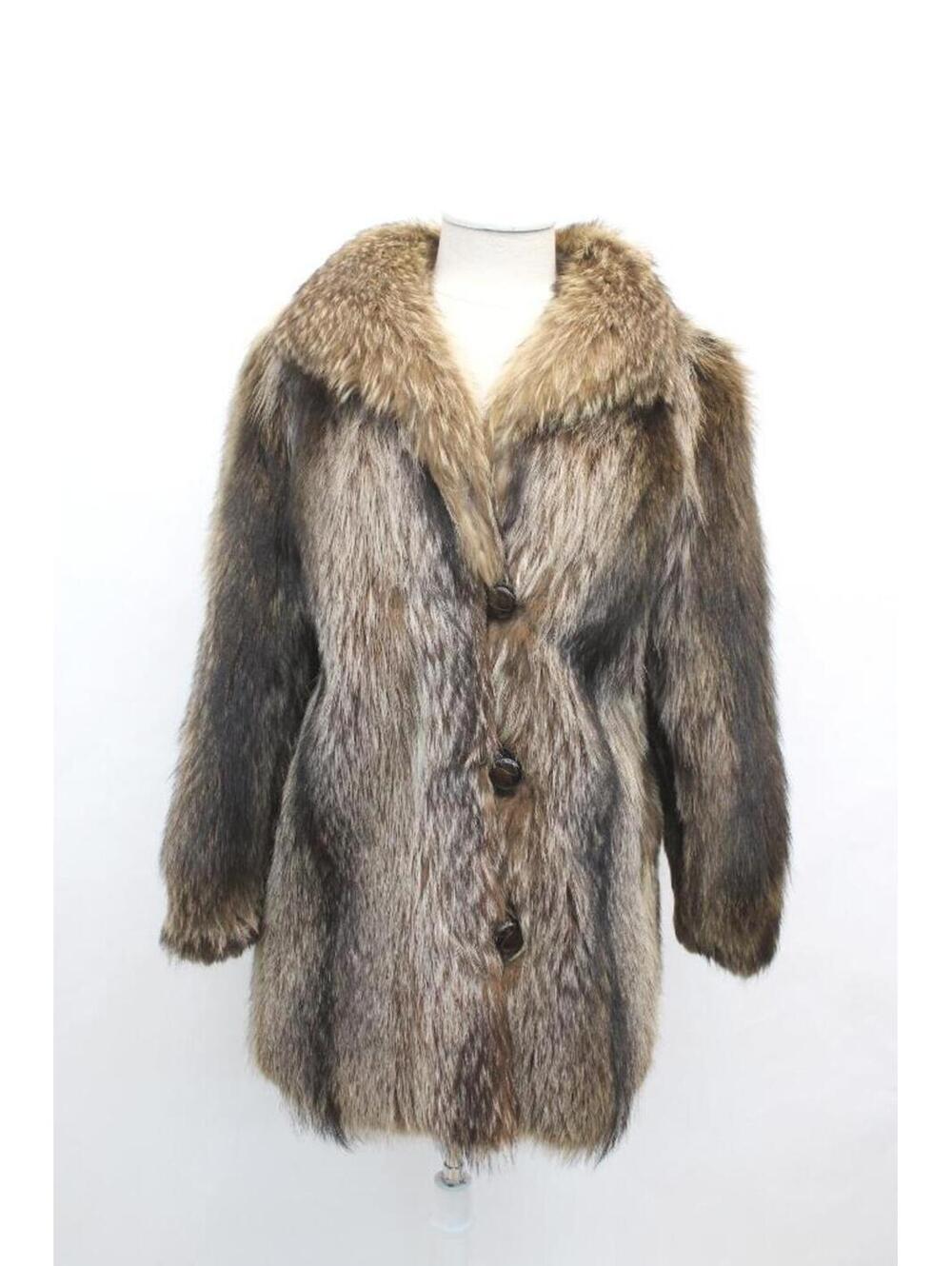 Mint Raccoon Racoon Fur Jacket Coat Women Woman Size 4 Petite